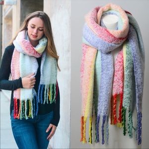✨🌈 Striped Tassel Scarf ✨🌈